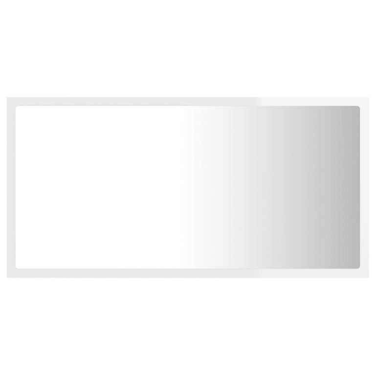 Badkamerspiegel LED 80x8,5x37 cm acryl hoogglans wit MeubelReus