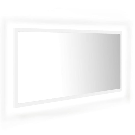 Badkamerspiegel LED 90x8,5x37 cm acryl wit MeubelReus