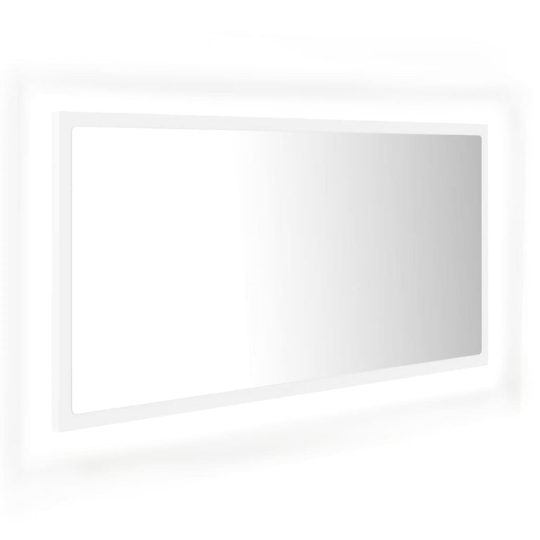 Badkamerspiegel LED 90x8,5x37 cm acryl wit MeubelReus