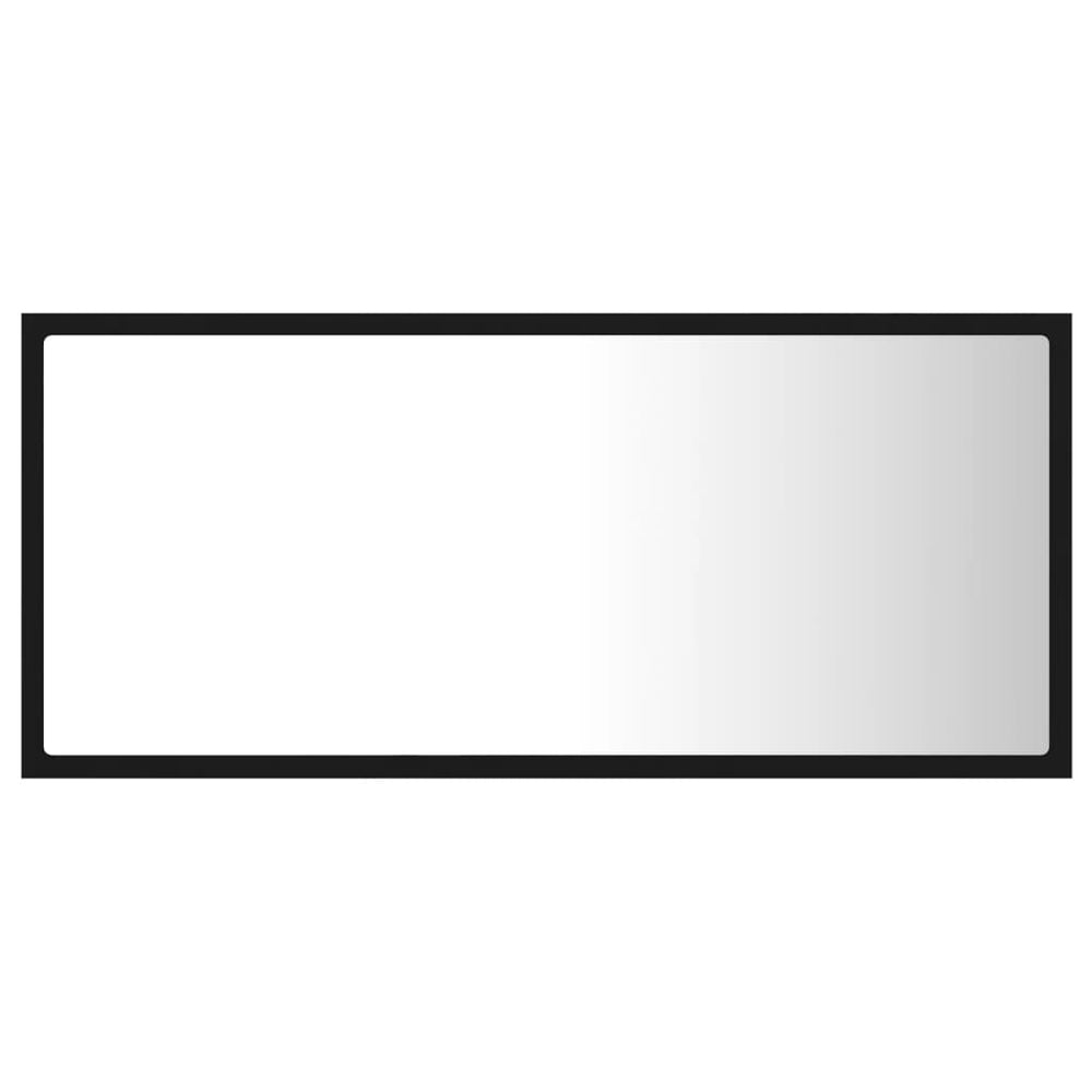 Badkamerspiegel LED 90x8,5x37 cm acryl zwart MeubelReus