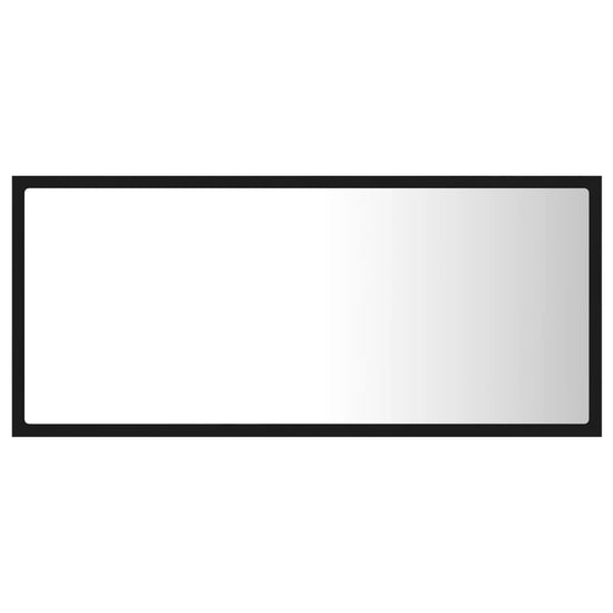 Badkamerspiegel LED 90x8,5x37 cm acryl zwart MeubelReus