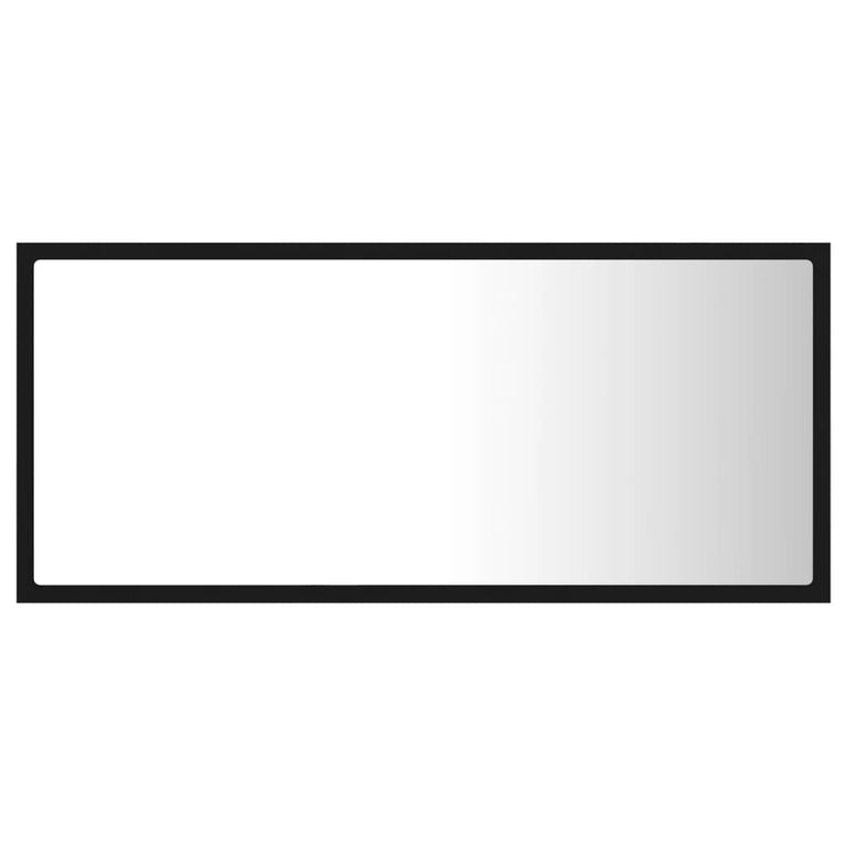 Badkamerspiegel LED 90x8,5x37 cm acryl zwart MeubelReus