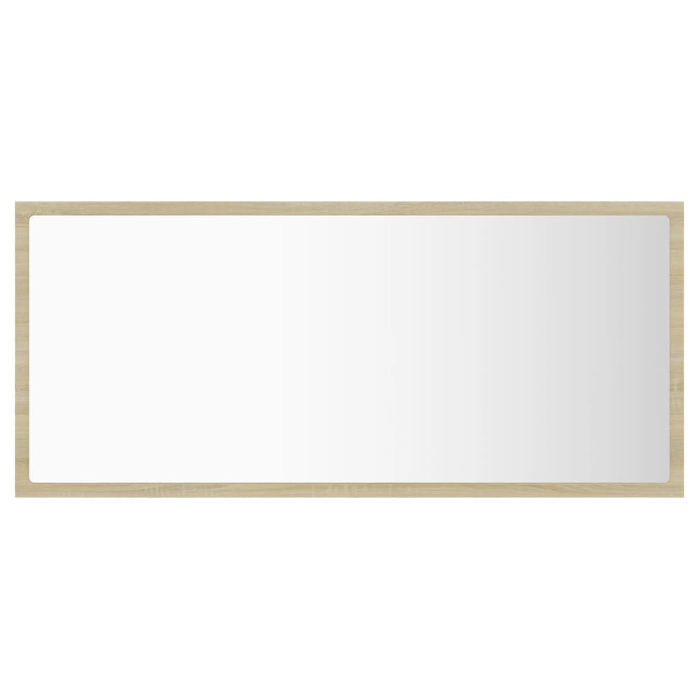 Badkamerspiegel LED 90x8,5x37 cm acryl sonoma eikenkleurig MeubelReus