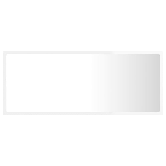 Badkamerspiegel LED 100x8,5x37 cm acryl hoogglans wit MeubelReus