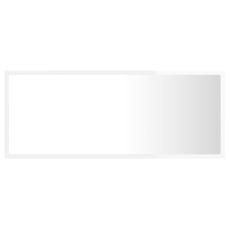 Badkamerspiegel LED 100x8,5x37 cm acryl hoogglans wit MeubelReus