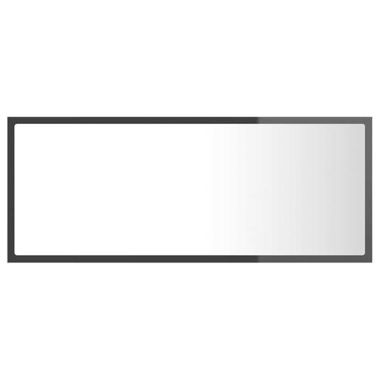 Badkamerspiegel LED 100x8,5x37 cm acryl hoogglans grijs MeubelReus