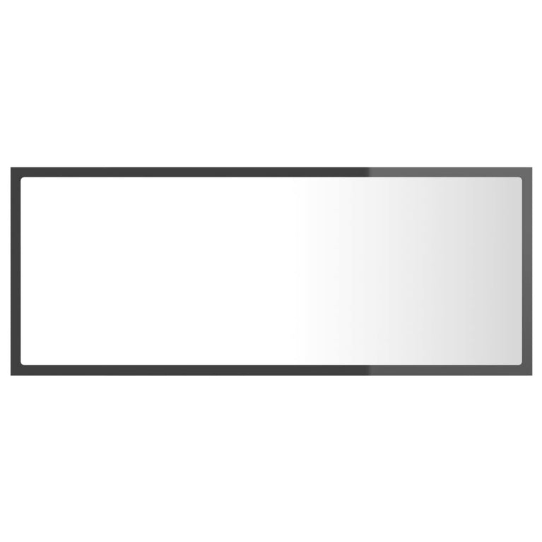 Badkamerspiegel LED 100x8,5x37 cm acryl hoogglans grijs MeubelReus