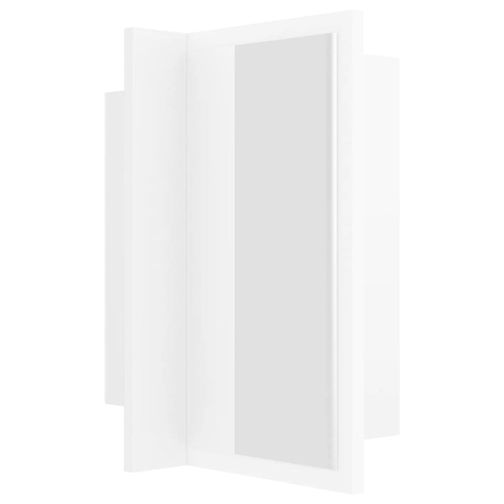 Badkamerkast met spiegel en LED 40x12x45 cm acryl wit MeubelReus