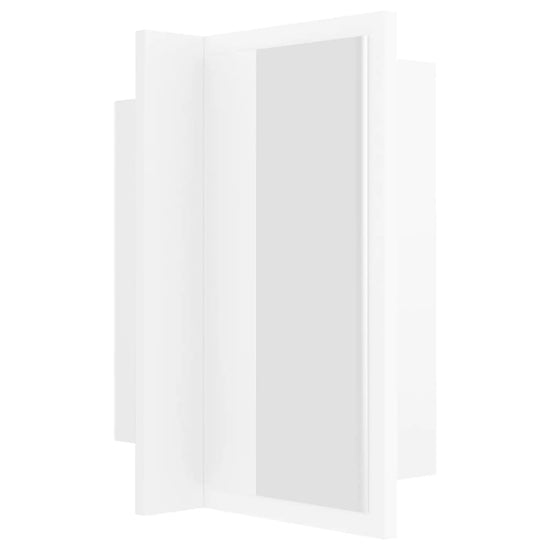 Badkamerkast met spiegel en LED 40x12x45 cm acryl wit MeubelReus