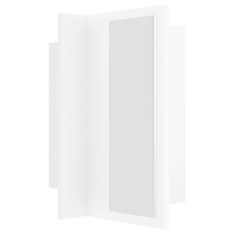 Badkamerkast met spiegel en LED 40x12x45 cm acryl wit MeubelReus