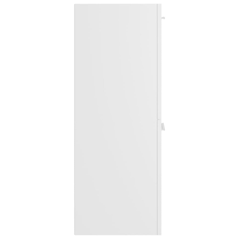 Badkamerkast 30x30x80 cm bewerkt hout wit MeubelReus