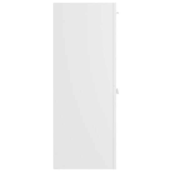 Badkamerkast 30x30x80 cm bewerkt hout wit MeubelReus