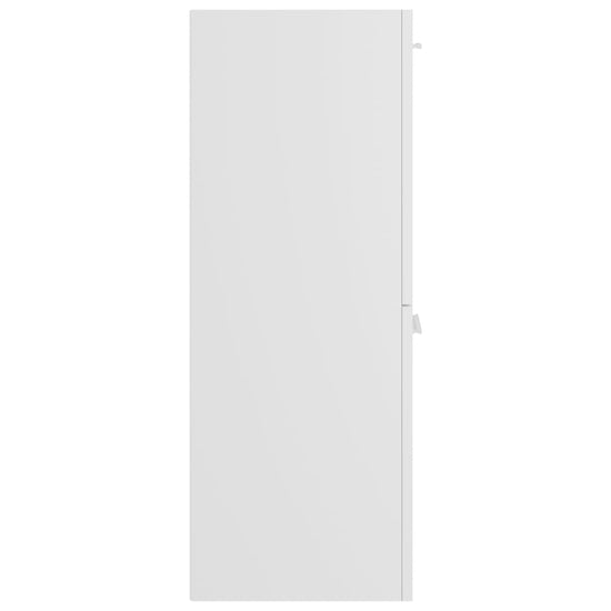 Badkamerkast 30x30x80 cm spaanplaat hoogglans wit MeubelReus