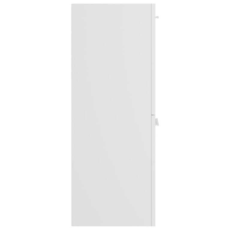 Badkamerkast 30x30x80 cm spaanplaat hoogglans wit MeubelReus