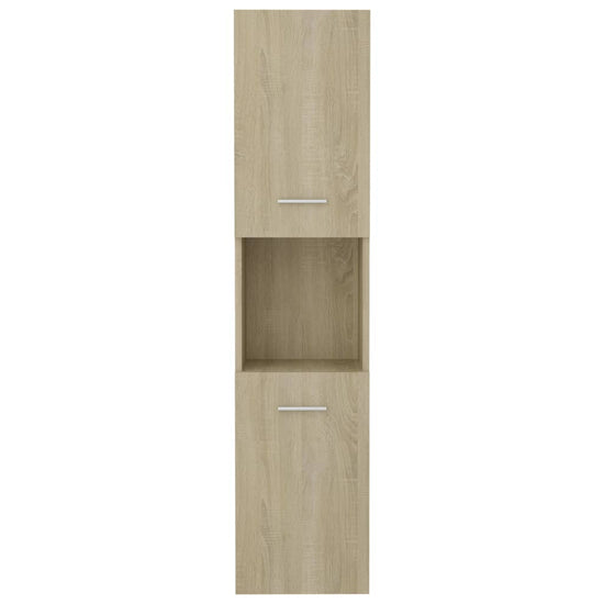 Badkamerkast 30x30x130 cm spaanplaat sonoma eikenkleurig MeubelReus