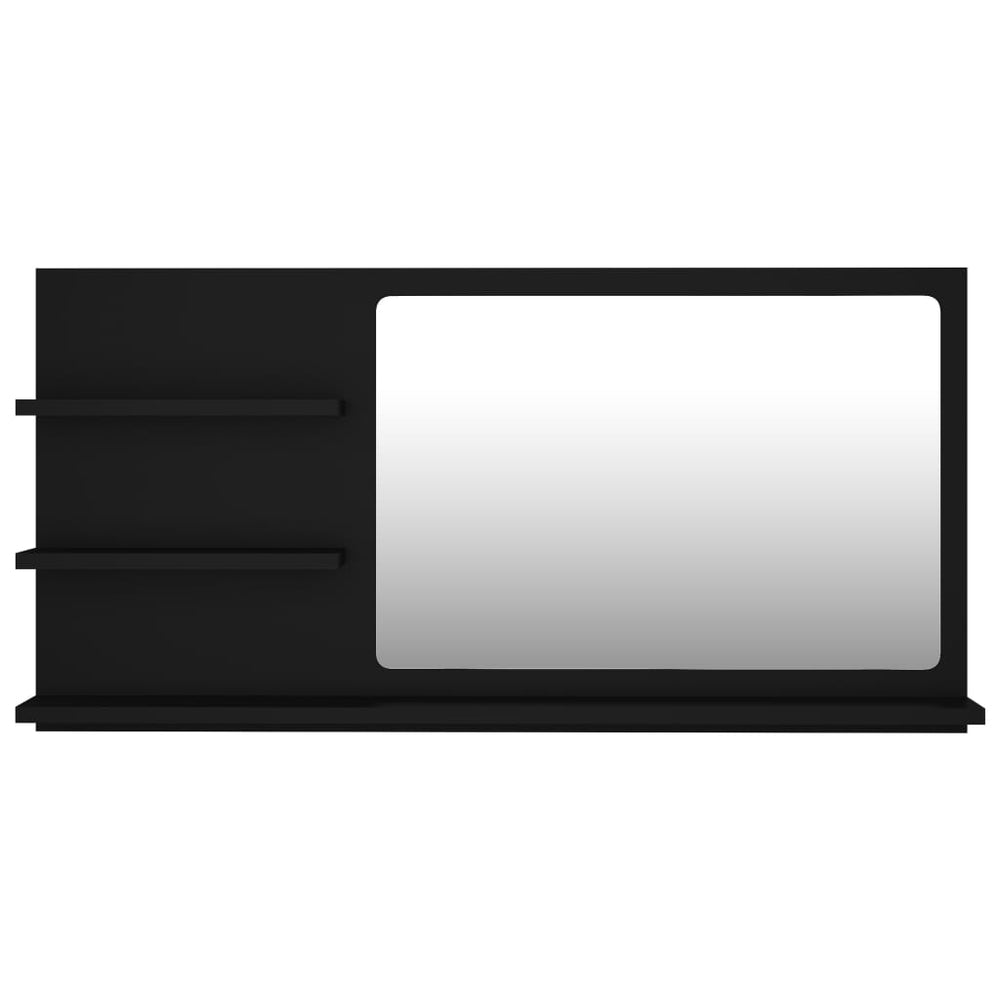 Badkamerspiegel 90x10,5x45 cm spaanplaat zwart MeubelReus