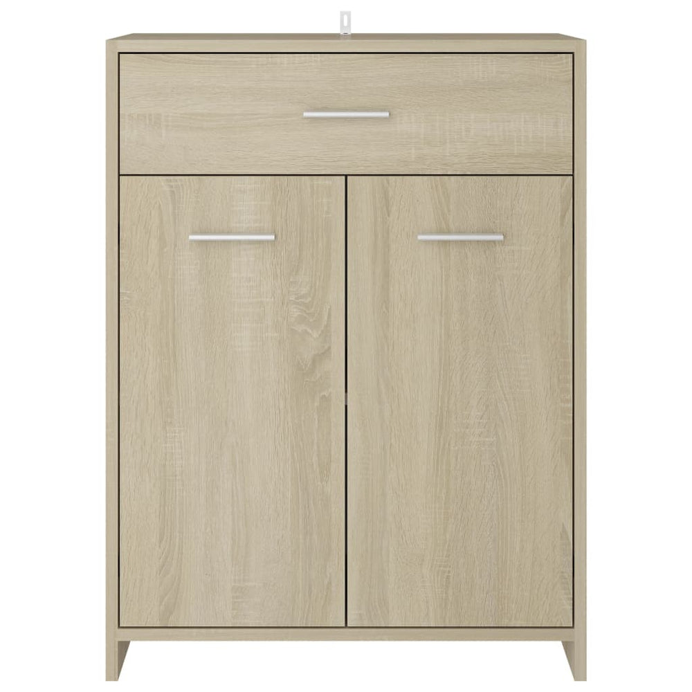 Badkamerkast 60x33x80 cm spaanplaat sonoma eikenkleurig MeubelReus