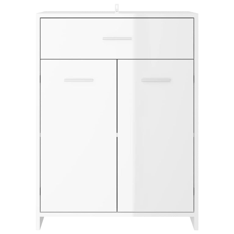Badkamerkast 60x33x80 cm spaanplaat hoogglans wit MeubelReus