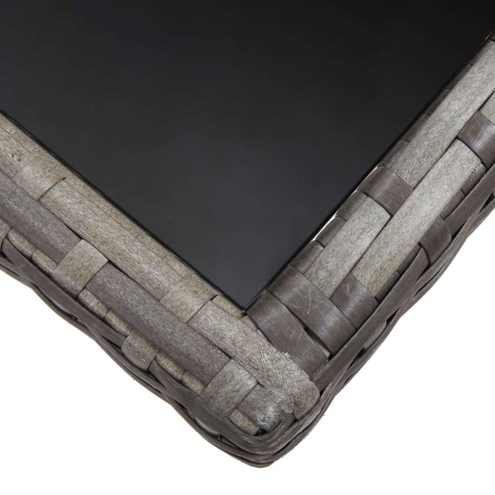 9-delige Tuinset poly rattan antracietkleurig en grijs MeubelReus