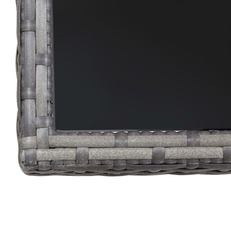 5-delige Tuinset poly rattan grijs