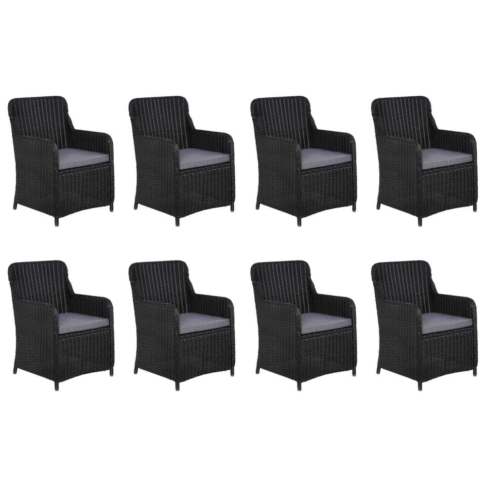 11-delige Tuinset poly rattan zwart MeubelReus