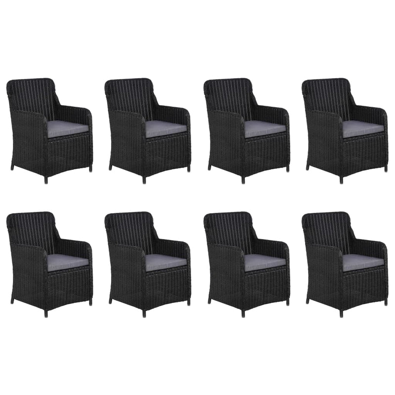 11-delige Tuinset poly rattan zwart MeubelReus