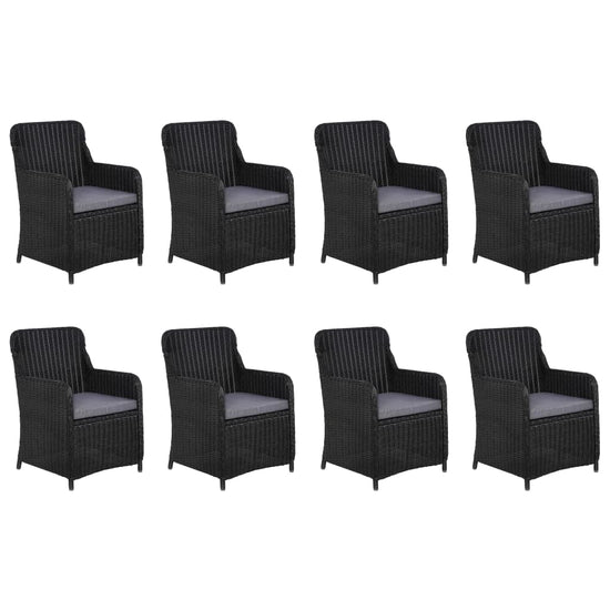 11-delige Tuinset poly rattan zwart MeubelReus