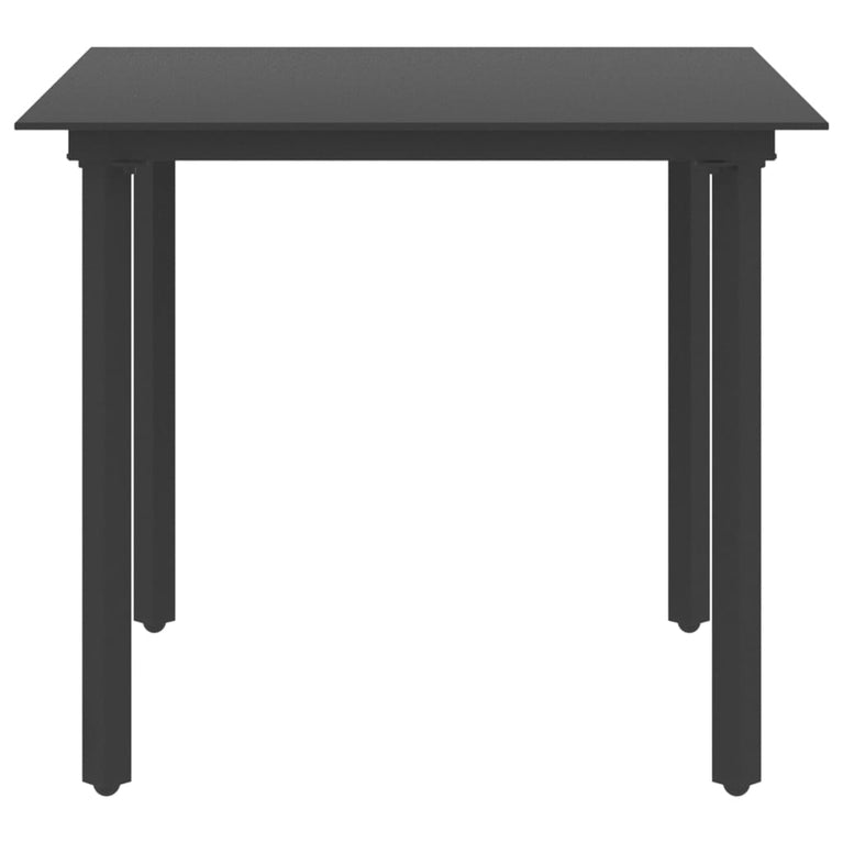 5-delige Tuinset PVC-rattan zwart MeubelReus