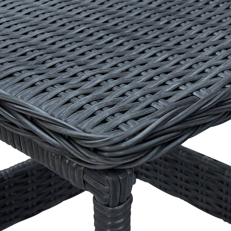 3-delige Loungeset met kussens poly rattan donkergrijs MeubelReus