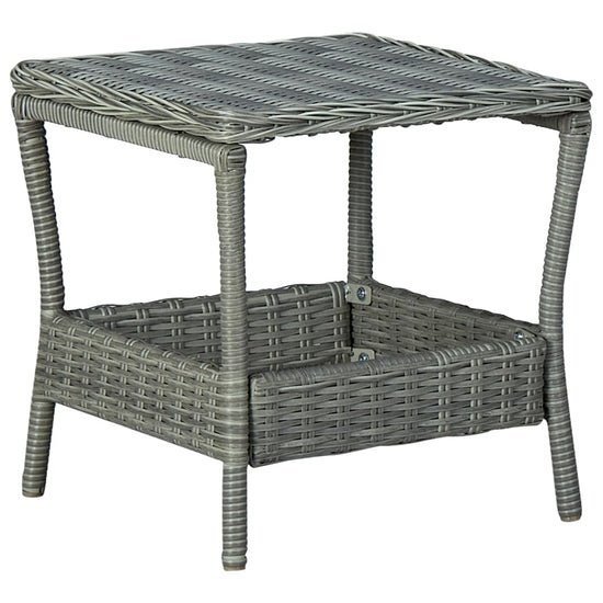 3-delige Loungeset met kussens poly rattan lichtgrijs MeubelReus