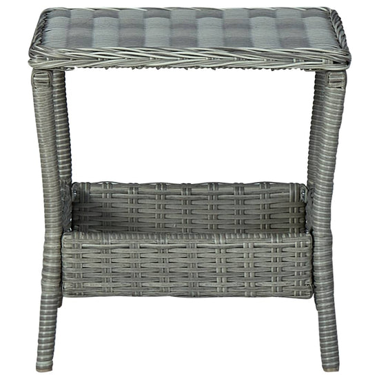 3-delige Loungeset met kussens poly rattan lichtgrijs MeubelReus