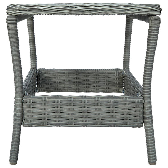 3-delige Loungeset met kussens poly rattan lichtgrijs MeubelReus