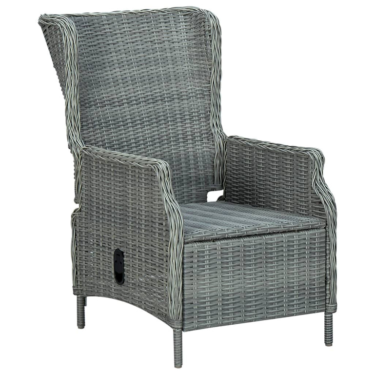 3-delige Loungeset met kussens poly rattan lichtgrijs MeubelReus