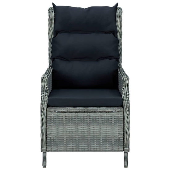 3-delige Loungeset met kussens poly rattan lichtgrijs MeubelReus