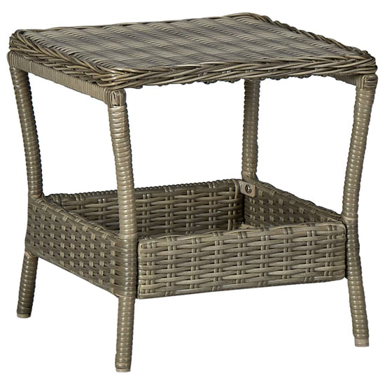 3-delige Loungeset met kussens poly rattan bruin MeubelReus