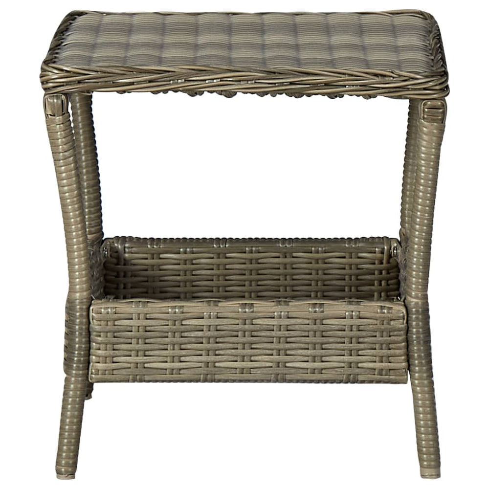 3-delige Loungeset met kussens poly rattan bruin MeubelReus