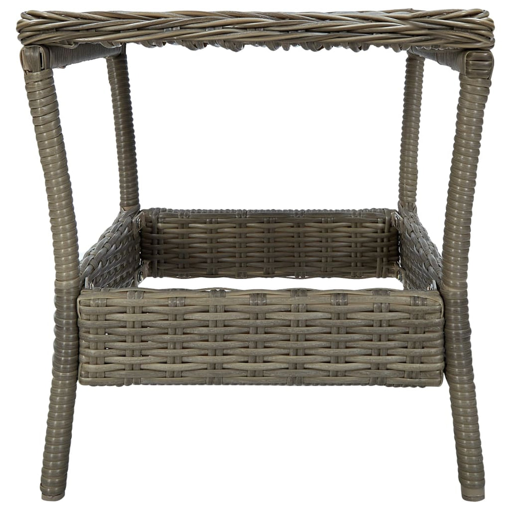3-delige Loungeset met kussens poly rattan bruin MeubelReus