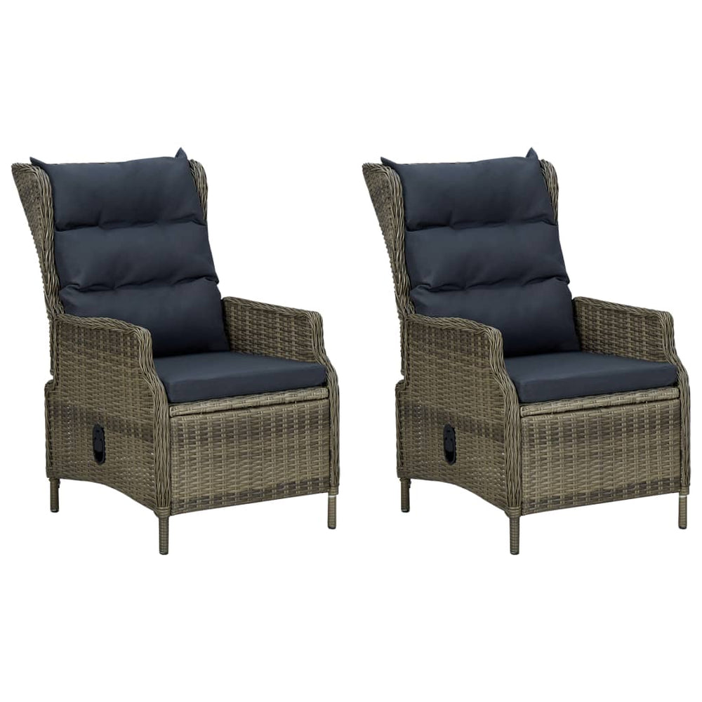 3-delige Loungeset met kussens poly rattan bruin MeubelReus