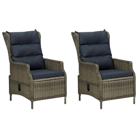 3-delige Loungeset met kussens poly rattan bruin MeubelReus