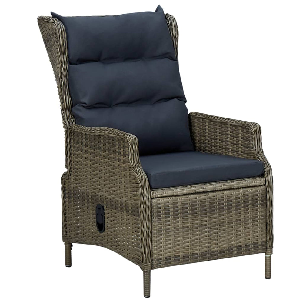 3-delige Loungeset met kussens poly rattan bruin MeubelReus