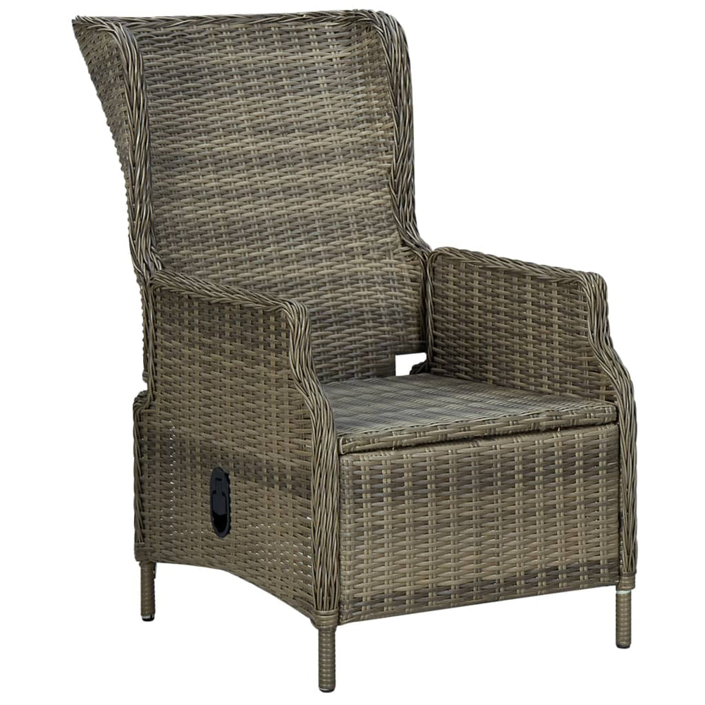 3-delige Loungeset met kussens poly rattan bruin MeubelReus