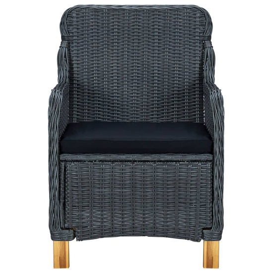 3-delige Loungeset met kussens poly rattan donkergrijs MeubelReus