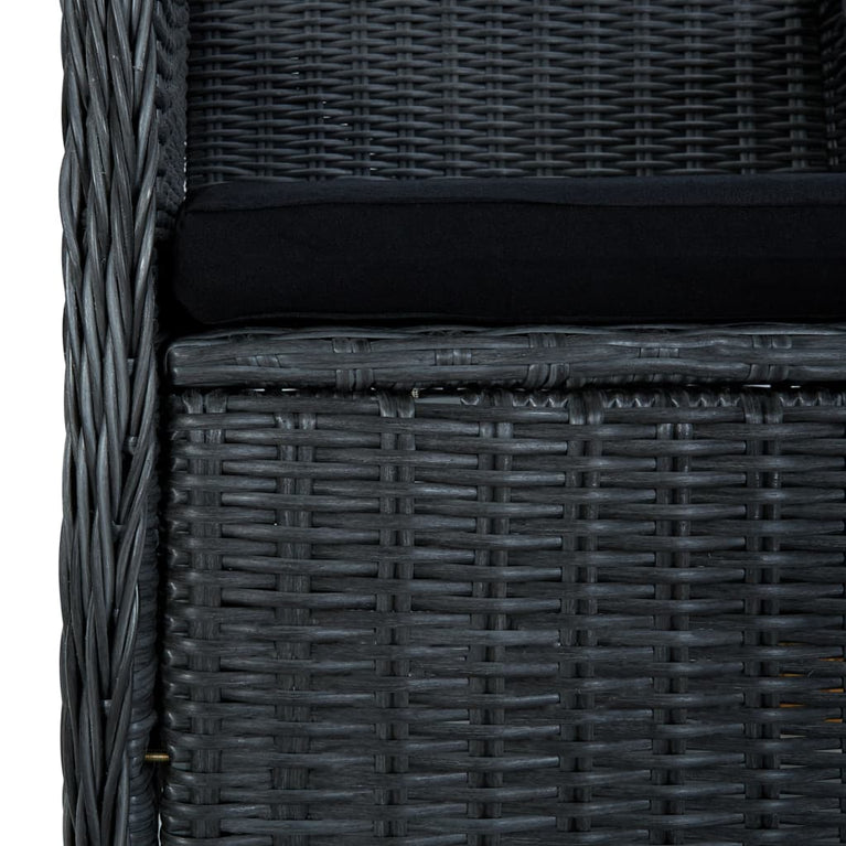 3-delige Loungeset met kussens poly rattan donkergrijs MeubelReus