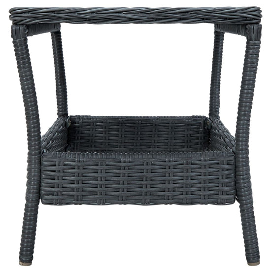 3-delige Loungeset met kussens poly rattan donkergrijs MeubelReus