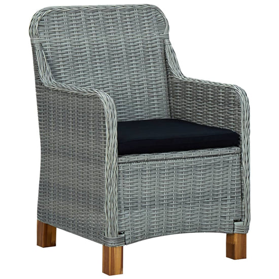 3-delige Loungeset met kussens poly rattan lichtgrijs MeubelReus