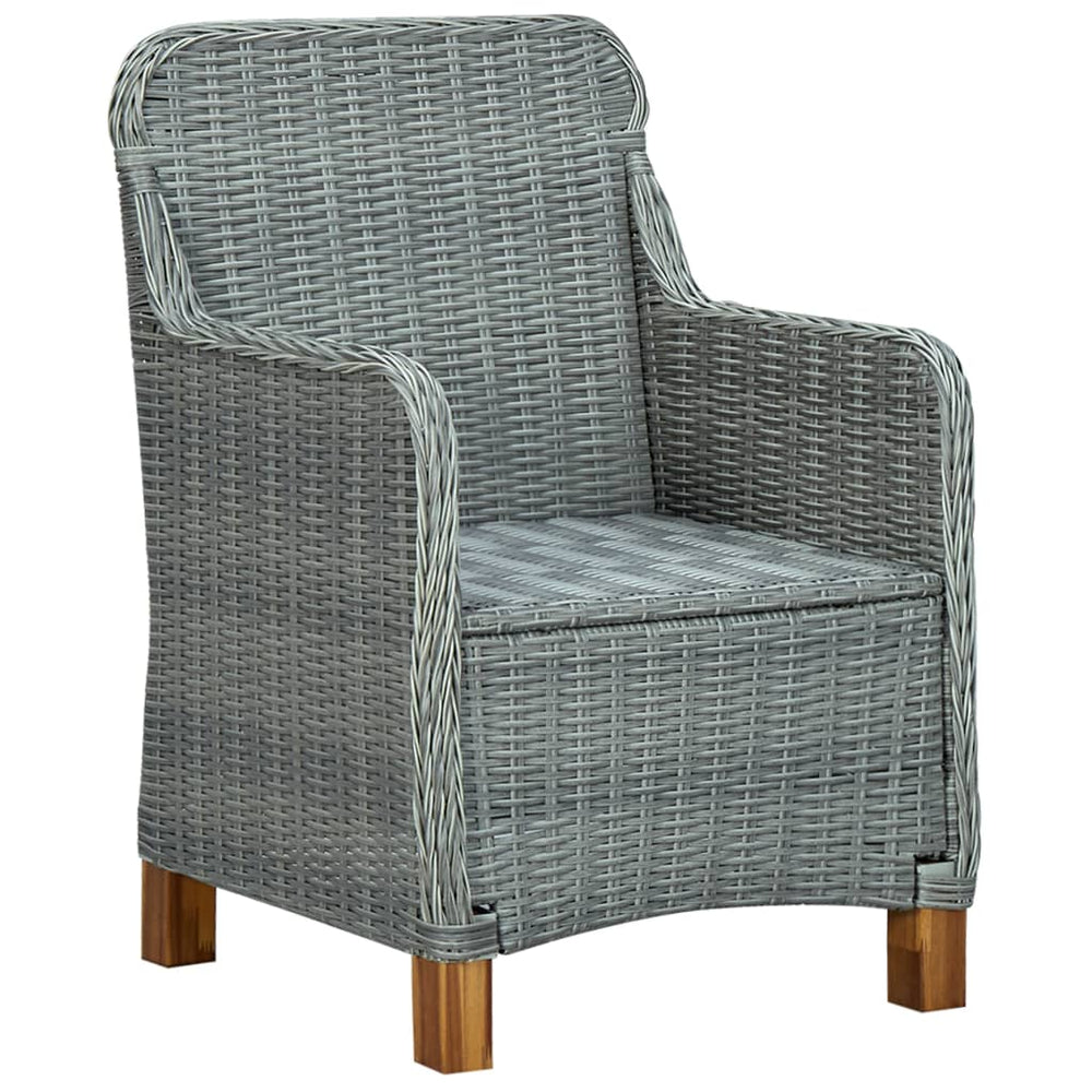 3-delige Loungeset met kussens poly rattan lichtgrijs MeubelReus