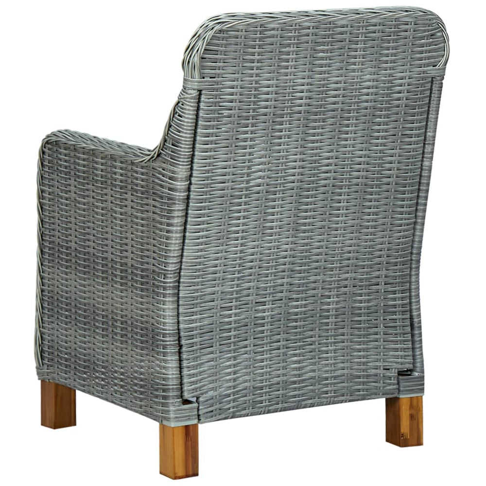 3-delige Loungeset met kussens poly rattan lichtgrijs MeubelReus