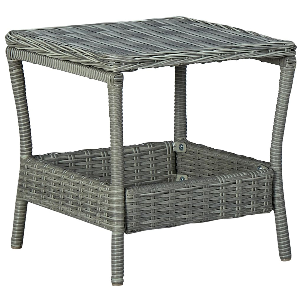 3-delige Loungeset met kussens poly rattan lichtgrijs MeubelReus