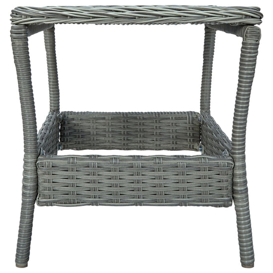 3-delige Loungeset met kussens poly rattan lichtgrijs MeubelReus