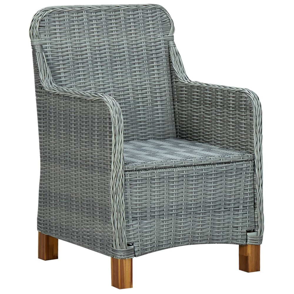 3-delige Loungeset met kussens poly rattan lichtgrijs MeubelReus